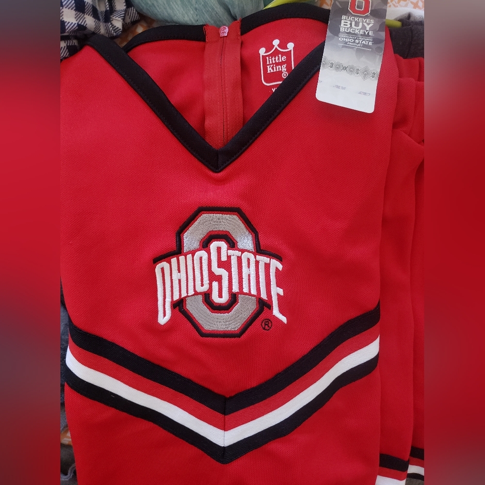 Ohio State Buckeyes Girls Youth Medium Two-Piece Cheer Set - Scarlet
